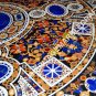 Exclusive Marble Round 48" Dining Table Top Pietra Dura Lapis Inlay Decor E600