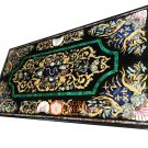 8'x4' Black Marble Dining Conference Table Top Hallway Furniture Decor H3386