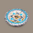 Marble Random Art Fruit Storage Bowl Turquoise & Mop Stone Art Dining Table Deco