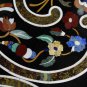 5'x5' Marble Round Dining Table Top Scagliola Inlay Design Occasional Decorative
