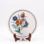 Indian Ancient Crafts Business Gift Plate Inlaid with Multi Color Stones Decor