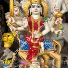 24" Durga Maa Idol Marble Statue Hand Painted Art Hinduism Gift Home Decor E1168
