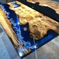Resin Blue Ocean Center Conference Table Top Wooden Handmade Designer Interior
