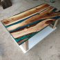 Wooden Handmade Designer Resin Epoxy Center Sofa Table Top Live Edge Art Decor