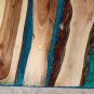 Wooden Handmade Designer Resin Epoxy Center Sofa Table Top Live Edge Art Decor