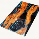 Blue Resin Dining Custom Table Top Wooden Handmade Collectible Furniture Decor Blue Resin Dining Custom Table Top Wooden Handmade Collectible Furniture Decor