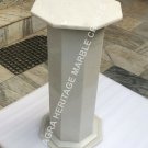 24" White Marble Coffee Kitchen Stand Handmade Pedestal Base Decor E529 24" White Marble Coffee Kitchen Stand Handmade Pedestal Base Decor E529