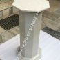 24" White Marble Coffee Kitchen Stand Handmade Pedestal Base Decor E529