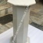 24" White Marble Coffee Kitchen Stand Handmade Pedestal Base Decor E529