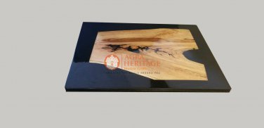 Black Custom Handmade Coffee Dining Wooden table Top Collectible Furniture Decor