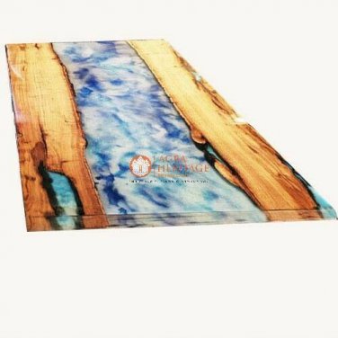 Epoxy Resin River Handmade Collectible Dining Center Custom table Top Home Decor