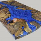 Handmade Epoxy Blue Resin Custom Corridor Table Top Wooden Handmade Furniture