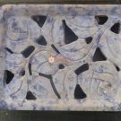 5"x3.5" Soapstone Marble Soap Dish Bar Floral Handmade Deisgn Bathroom Decor Art 5"x3.5" Soapstone Marble Soap Dish Bar Floral Handmade Deisgn Bathroom Decor Art