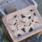 5"x3.5" Soapstone Marble Soap Dish Bar Floral Handmade Deisgn Bathroom Decor Art
