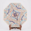 18" Unique Random Art Top Coffee Table Top Real Mop Inlaid Stone Art Gift Her