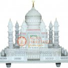 9" Marble White Taj Mahal Inlay Floral Art Collectible Handmade Christmas Gifts 9" Marble White Taj Mahal Inlay Floral Art Collectible Handmade Christmas Gifts
