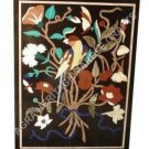 3'x2' Marble Breakfast Center Table Top Bird Floral Inlay Mosaic Furniture E478