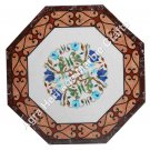 24" Marble Coffee Center Table Top Multi Floral Parrot Inlay Design Patio Decor 24" Marble Coffee Center Table Top Multi Floral Parrot Inlay Design Patio Decor