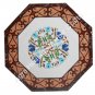 24" Marble Coffee Center Table Top Multi Floral Parrot Inlay Design Patio Decor