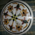 24" Marble Coffee Center Table Top Marquetry Inlay Stone Marquetry Hallway Decor