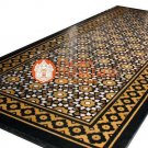 4'x2' Black Marble Dining Hallway Table Top Stunning Inlay Garden Decor H5673
