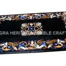4'x2' Black Marble Dining Table Top Marquetry Inlay Arts Furniture Decor H4971
