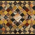 4'x3' Exclusive Marble Dining Center Table Top Multi Marquetry Inlay Arts H5079A