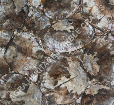 24" Random Marble Coffee Bedroom Side Table Top Petrified Inlay Patio Decor E243