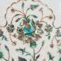 Marble Coffee Center Table Top Turquoise Pauashell Malachite Inlay Decor H2697