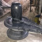 24" Black Marble Shivling Religious Statue Handmade Home Temple Decor E1157