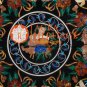 Black Marble Octagonal Dining Table Top Lapis Turquoise Floral Furniture E1589