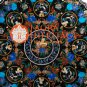 Black Marble Octagonal Dining Table Top Lapis Turquoise Floral Furniture E1589