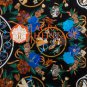 Black Marble Octagonal Dining Table Top Lapis Turquoise Floral Furniture E1589