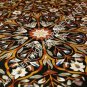 48" Black Round Dining Exclusive Table Top Pietra Dura Inlay Living Decor E625