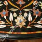 48" Black Round Dining Exclusive Table Top Pietra Dura Inlay Living Decor E625