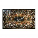 2x1 Meter Marble Black Dining Table Top Scagliola Inlay Hallway Patio Decor E975