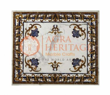 Marble Center Coffee Table Top With Fine Quality Inlay Housewarming Gift E1652