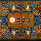 Marble Black Dining Table Top Pietra Dura Inlay Marquetry Living Room Deco E1613