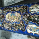 6'x3' Black Marble Dining Top Table Pietra Dura Lapis Inlay Decor Furniture E835