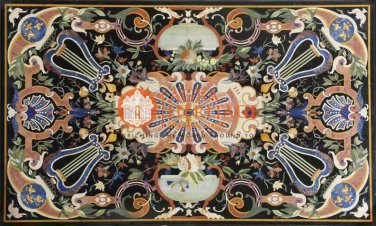 Marble Dining Center Inlay Table Top Marquetry Inlay Home Decor |65"x47" E1671