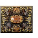 Black Marble Conference Decorative Dining Table Top Pietra Dura Inlay Art E1621 Black Marble Conference Decorative Dining Table Top Pietra Dura Inlay Art E1621