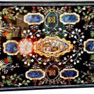 6'x3' Marble Black Marquetry Laips Lazuli Inlay Stone Art Dining Table Top E1682 6'x3' Marble Black Marquetry Laips Lazuli Inlay Stone Art Dining Table Top E1682