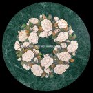 Green Marble Dining Room Table Inlay Marquetry Stones Kitchen Patio Decor H5316