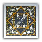 36" Marble Top Dining Table Online Marquetry Inlay Furniture Hallway Decor E1046