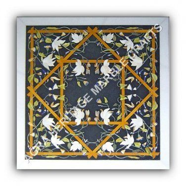 36" Marble Top Dining Table Online Marquetry Inlay Furniture Hallway Decor E1046