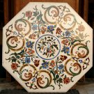 36" White Marble Dining Center Table Top Marquetry Inlay Living Room Decor E362 36" White Marble Dining Center Table Top Marquetry Inlay Living Room Decor E362