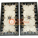 3'x2' Set of 2 Marble Double Dining Center Table Top Marquetry Inlay Decor E366A 3'x2' Set of 2 Marble Double Dining Center Table Top Marquetry Inlay Decor E366A