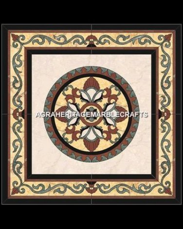 Marble Dining Side Top Center Table Inlay Stunning Design Occasional Decor H5356