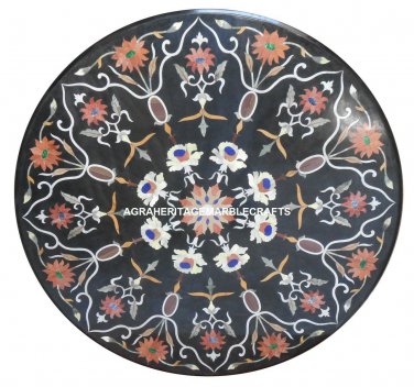 Black Marble Top Dining Room Table Hakik Inlay Living Room Home Decor H1976