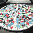 Marble Dining Corner Table Top Mosaic Inlay Furniture Housewarming Gift H3822